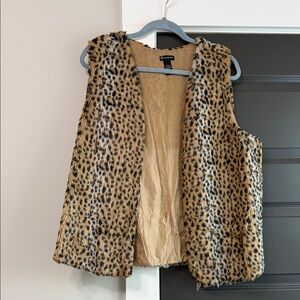 Faux Leopard Fur Vest